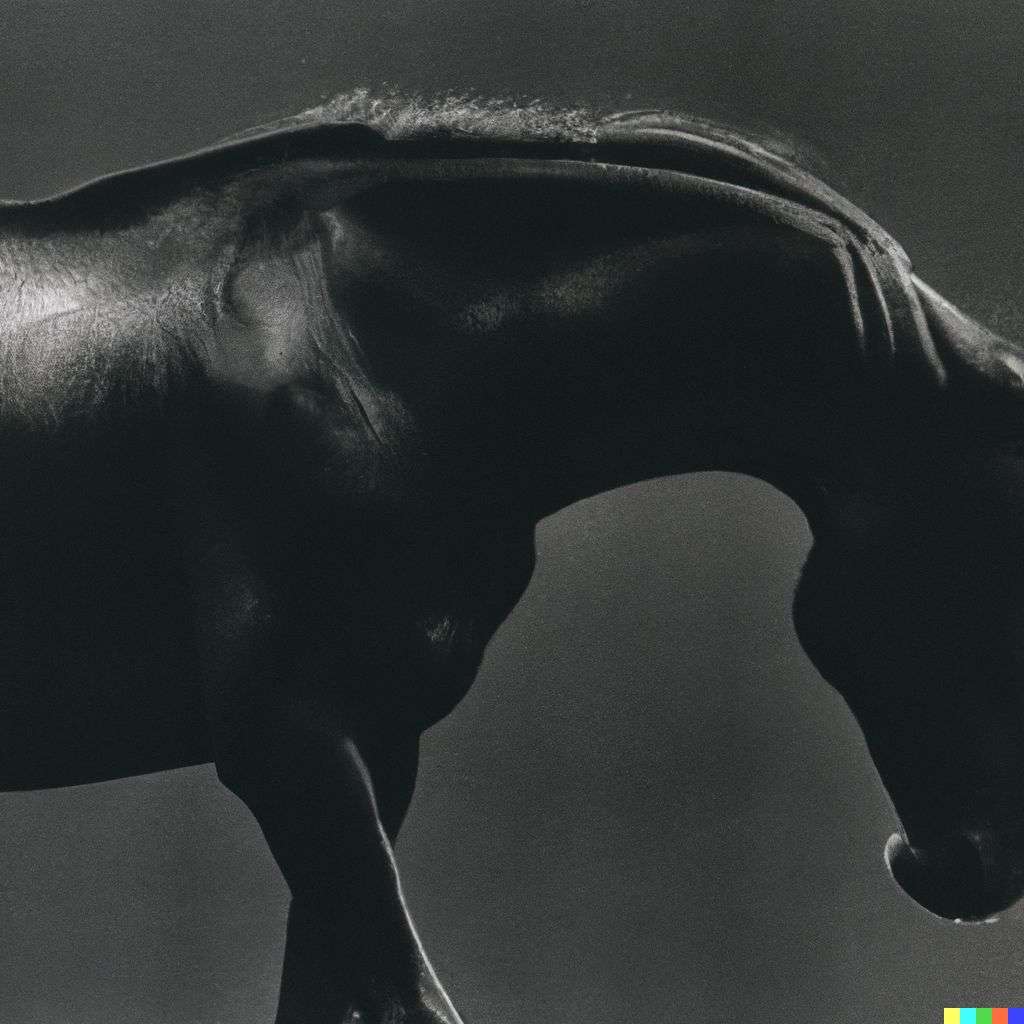 a horse, photograph taken by Michael Kenna